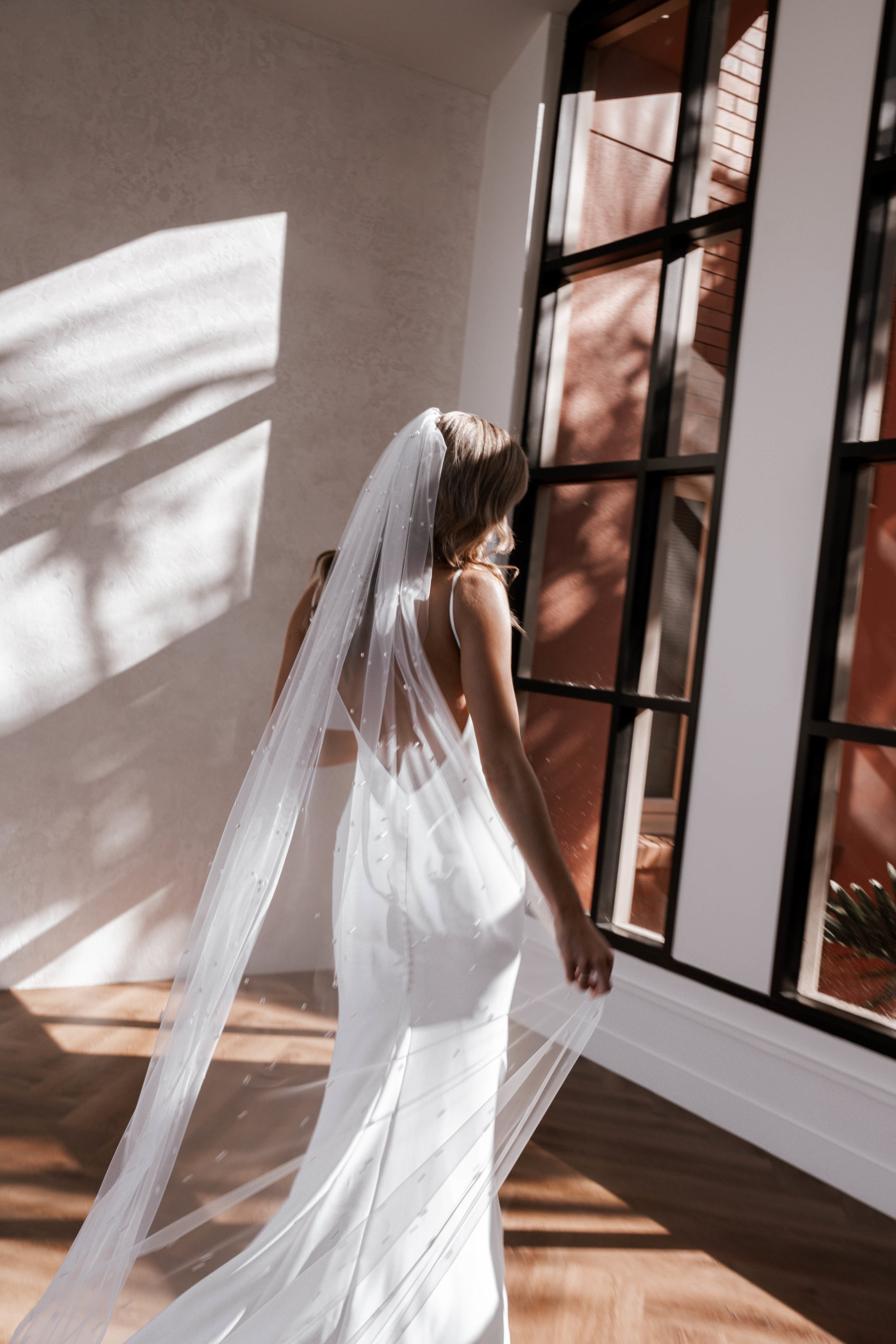 Pearl Veil by Made With Love Felicitys Bridal Auckland NZ display picture 3