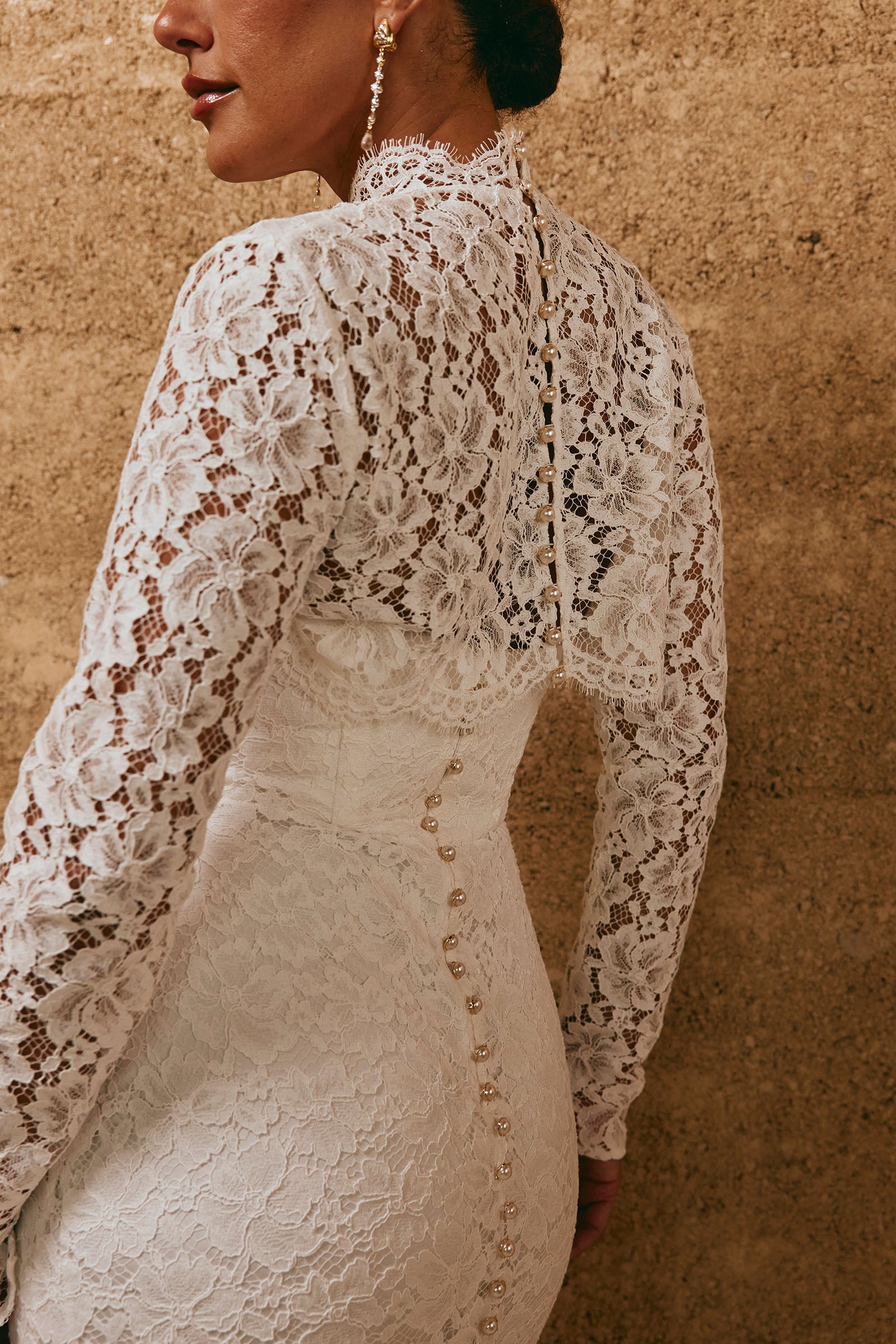 white crochet lace mini dress Miguelina | Lily Circle Lace Mini Dress - Pure White | L main image 1
